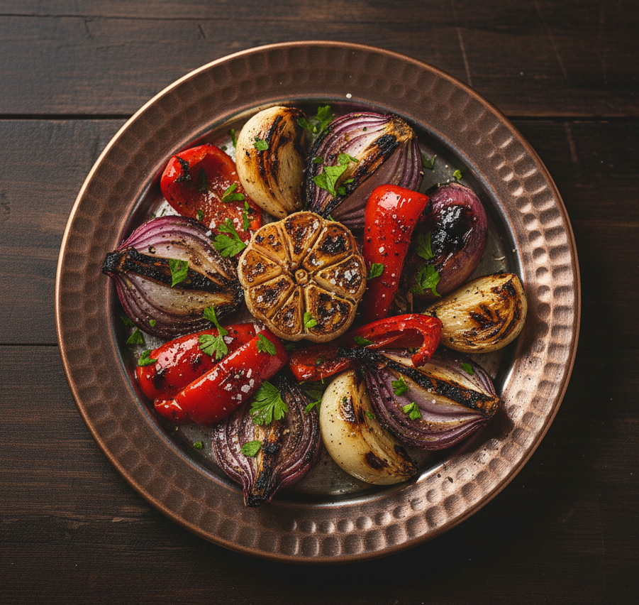 Köz Soğan & Biber & Domates